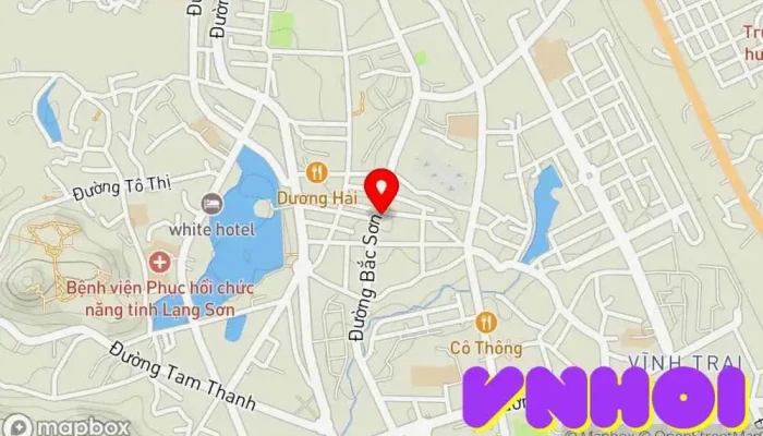 bản đồ của Đền Tả Phủ Nơi thờ cúng, Điểm thu hút khách du lịch trong Lạng Sơn