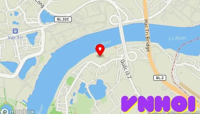 bản đồ của Đền Tam Giang và Chùa Đại Bi Chùa phật giáo, Điểm thu hút khách du lịch trong Phú Thọ
