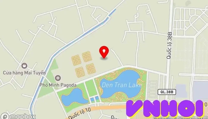 bản đồ của Đền Thiên Trường Nơi thờ cúng trong Nam Định