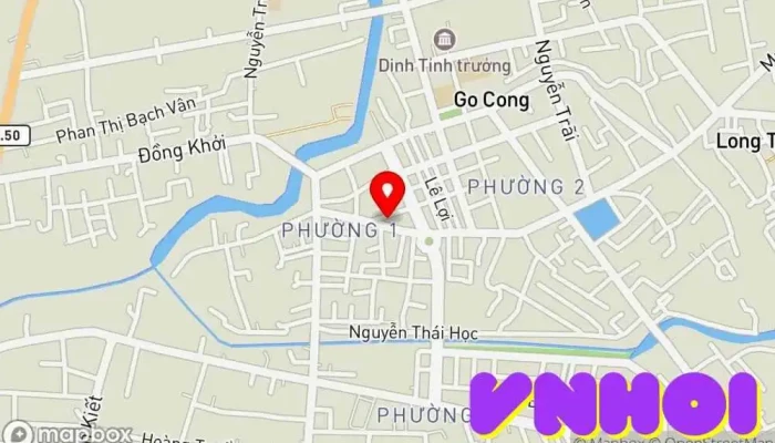 bản đồ của Đền Thờ Anh Hùng Dân Tộc Trương Định Điện thờ, Điểm thu hút khách du lịch trong Tiền Giang