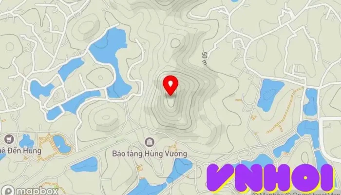 bản đồ của Đền Thượng Nơi thờ cúng trong Đường lên Đền