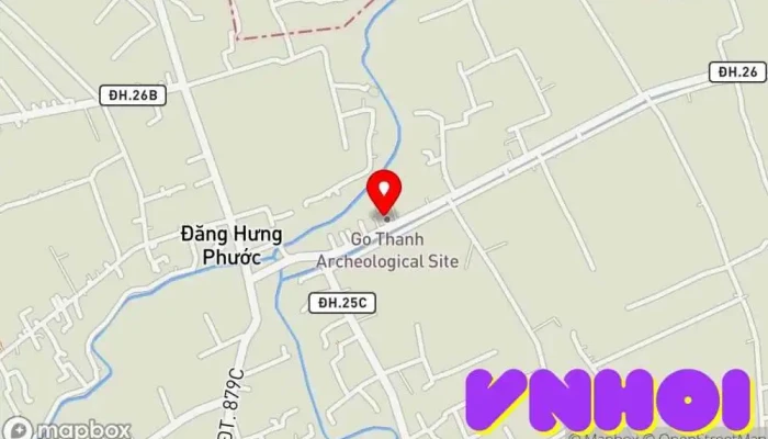 bản đồ của Di tích khảo cổ Gò Thành Bảo tàng khảo cổ học trong Tiền Giang