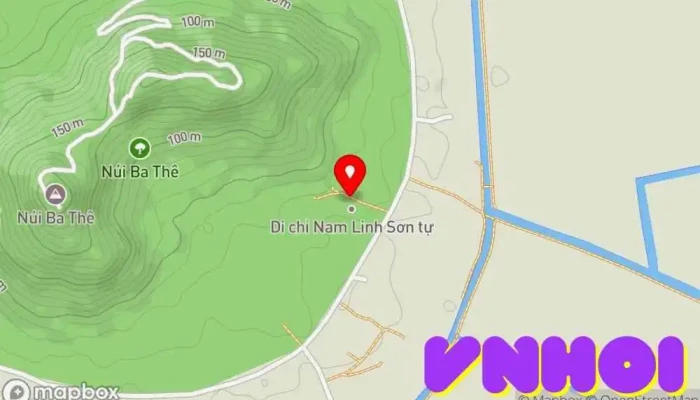 bản đồ của Di tích Văn hóa Óc Eo (Di tích Linh Sơn Nam) Bảo tồn di sản trong An Giang