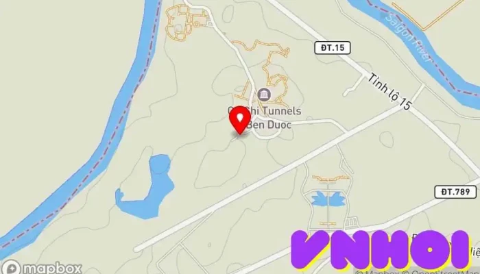 bản đồ của Địa Đạo Củ Chi - Bến Dược Địa điểm lịch sử, Điểm thu hút khách du lịch trong Hồ Chí Minh