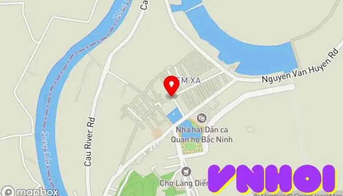 bản đồ của Đình làng Diềm Nơi thờ cúng trong Bắc Ninh