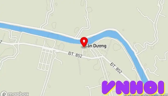 bản đồ của Đình Thần Tân Dương Điện thờ Thần đạo trong Đồng Tháp