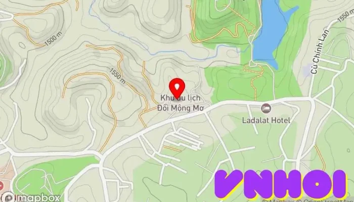 bản đồ của Đồi Mộng Mơ Đà Lạt Điểm thu hút khách du lịch trong Lâm Đồng