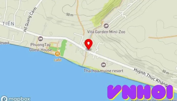 bản đồ của Du lịch Mũi Né Đại lý du lịch biển, Đại lý du lịch tham quan trong Bình Thuận
