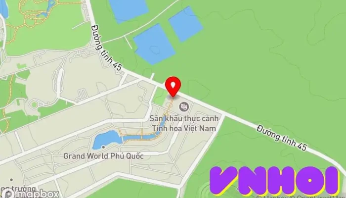 bản đồ của Grand World Phú Quốc Điểm thu hút khách du lịch, Bãi biển công cộng trong Kiên Giang