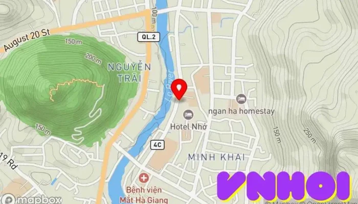 bản đồ của Ha Giang Donkey Backpackers Hostel & Loop Tours Khách sạn, Đại lý du lịch tham quan, Đại lý du lịch thể thao trong Hà Giang