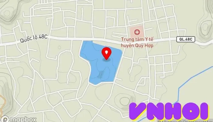 bản đồ của Hồ Thung Mây Hồ trong Nghệ An