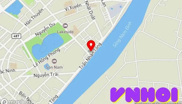 bản đồ của Khách sạn Đông Nam 2 Khách sạn, Nhà nghỉ trượt tuyết trong Nam Định