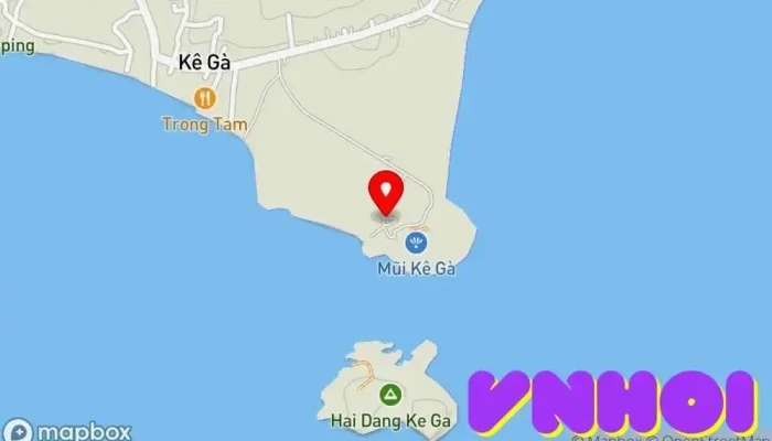 bản đồ của Khu Du Lịch Biển Đá Vàng Kê Gà Bãi biển trong Bình Thuận