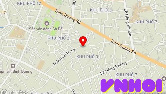 bản đồ của Khu Du Lịch  trong Bình Dương