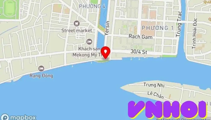 bản đồ của Khu du lịch Cồn Phụng cồn Thới Sơn ( mekong tour ) Đại lý du lịch bằng thuyền trong Tiền Giang