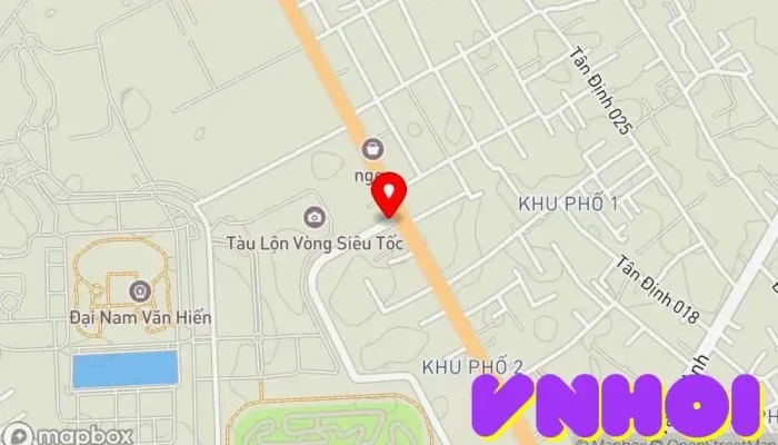 bản đồ của Khu du lịch Đại Nam Điểm thu hút khách du lịch trong Bình Dương
