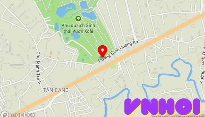bản đồ của Khu du lịch sinh thái Vườn Xoài Điểm thu hút khách du lịch, Khách sạn nghỉ dưỡng trong Đồng Nai