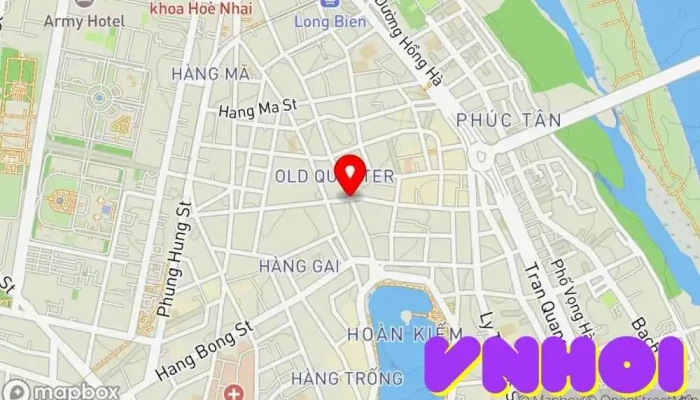 bản đồ của Khu Phố Cổ Hà Nội Điểm thu hút khách du lịch, Điểm mốc lịch sử trong Hà Nội