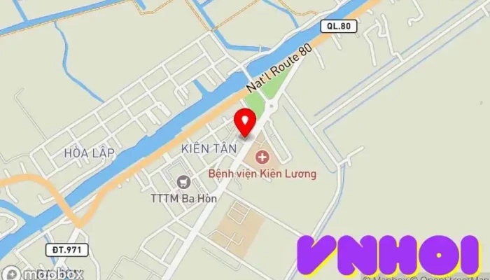 bản đồ của KS Thúy Hằng Khách sạn trong Kiên Giang