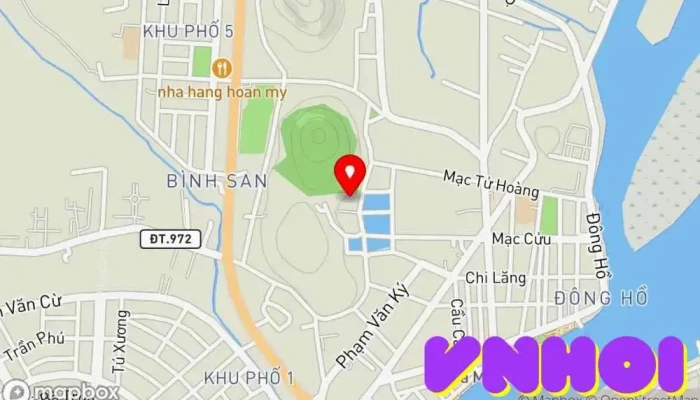 bản đồ của Lăng mộ Mạc Cửu Điểm đến tôn giáo trong Kiên Giang