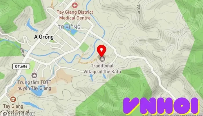 bản đồ của Làng truyền thống Cơtu Tây Giang Điểm thu hút khách du lịch, Nhà hàng trong Quảng Nam