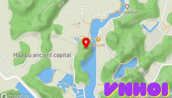 bản đồ của Lăng vua Đinh Tiên Hoàng Điểm mốc lịch sử trong Ninh Bình