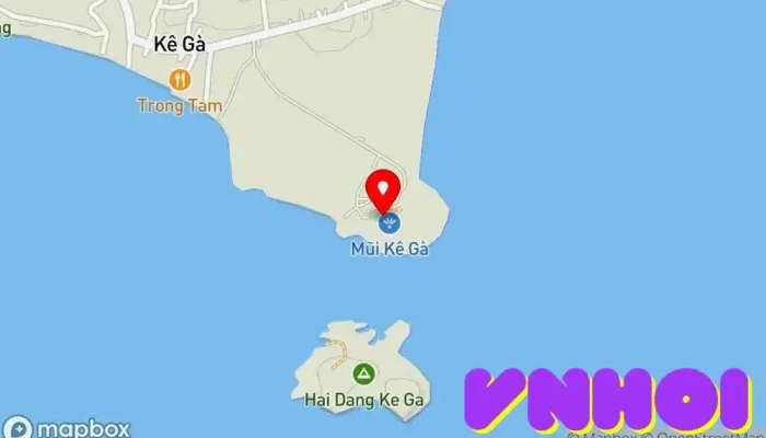 bản đồ của Mỏm đá Vua Sư tử Điểm thu hút khách du lịch trong Bình Thuận
