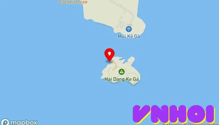 bản đồ của Mũi Kê Gà Bến phà trong Hàm Thuận Nam