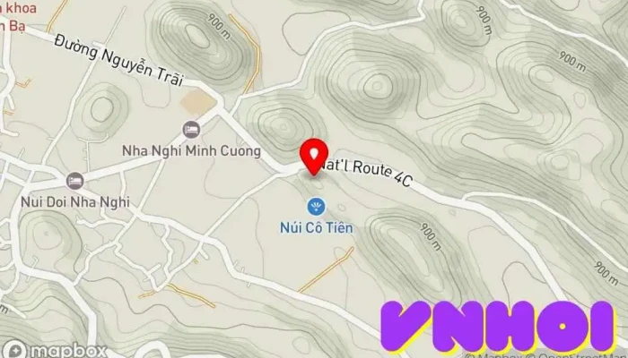 bản đồ của Núi đôi quản bạ Thắng cảnh trong Hà Giang