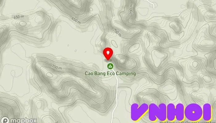 bản đồ của Núi Mắt Thần Điểm thu hút khách du lịch trong Cao Bằng