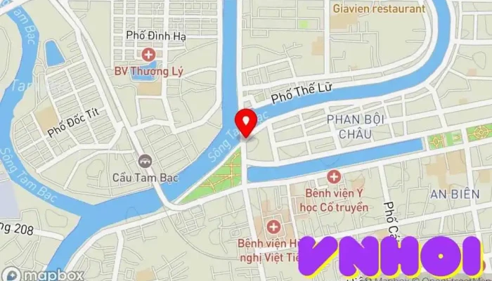 bản đồ của Phố đi bộ Hải Phòng Điểm thu hút khách du lịch trong Hải Phòng