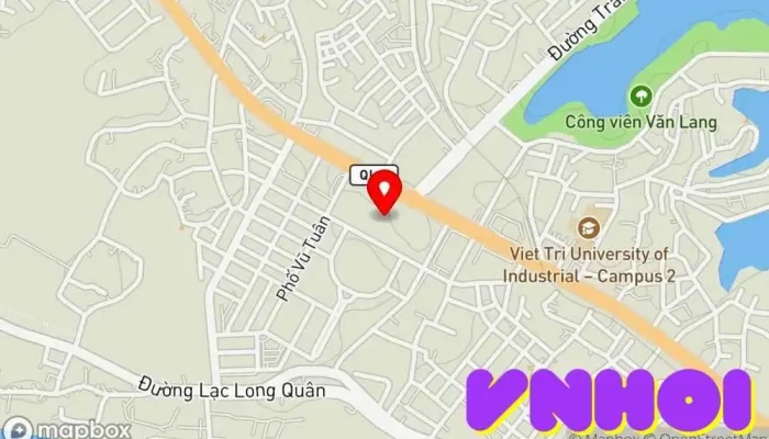bản đồ của Quảng trường Hùng Vương Công viên thành phố trong Việt Trì
