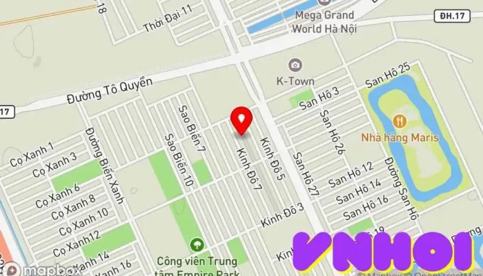 bản đồ của Quảng Trường Trung Tâm Vinhomes Ocean Park 2 Công viên trong Hưng Yên