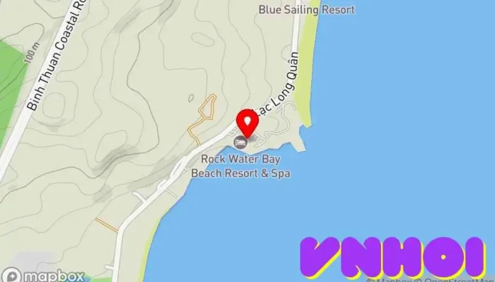 bản đồ của Rock Water Bay Beach Resort & Spa Khách sạn nghỉ dưỡng trong Bình Thuận