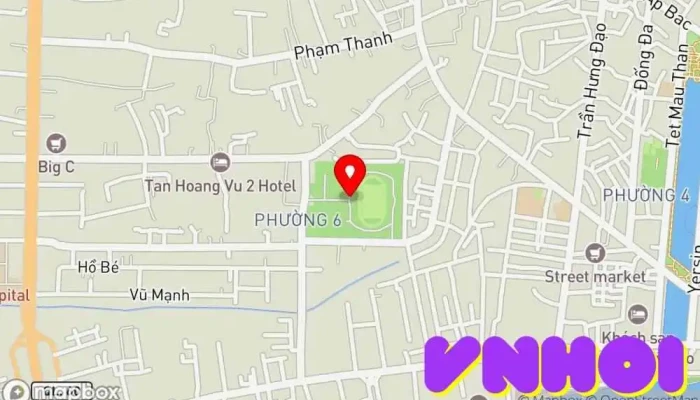 bản đồ của Sân Vận động tỉnh Tiền Giang Sân vận động trong Tiền Giang