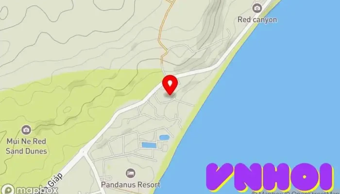 bản đồ của Sandunes Beach Resort & Spa Khách sạn nghỉ dưỡng, Khách sạn lưu trú dài hạn, Nhà hàng, Spa, Khách sạn chăm sóc sức khỏe trong Bình Thuận