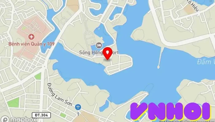 bản đồ của Sông Hồng Resort Khách sạn nghỉ dưỡng, Nhà hàng, Công viên xe dã ngoại trong Vĩnh Phúc