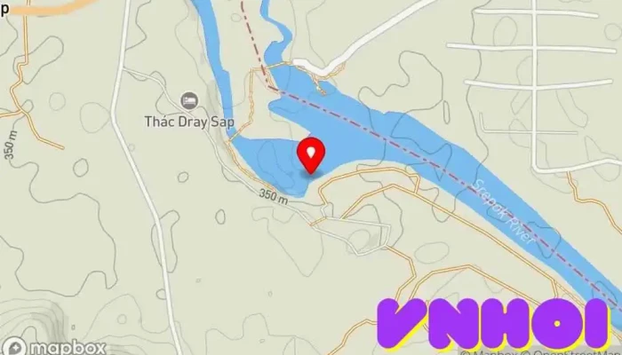 bản đồ của Thác Đray Sáp Điểm thu hút khách du lịch trong Đắk Nông