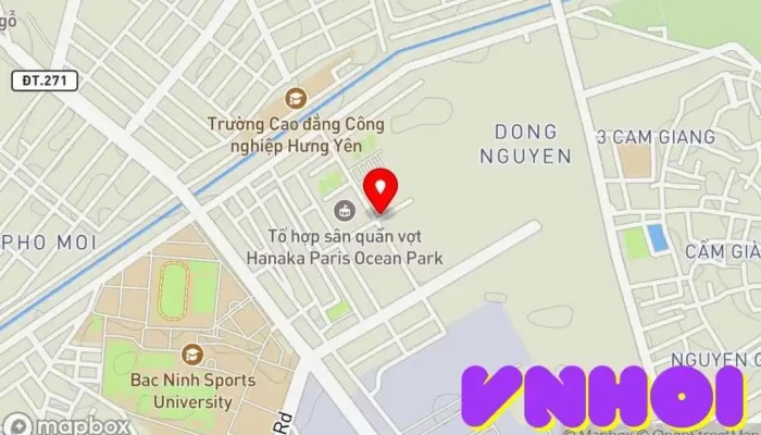 bản đồ của Tháp Eiffel Bắc Ninh Điểm thu hút khách du lịch trong Bắc Ninh