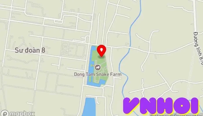bản đồ của Trại rắn Đồng Tâm Điểm thu hút khách du lịch trong Tiền Giang