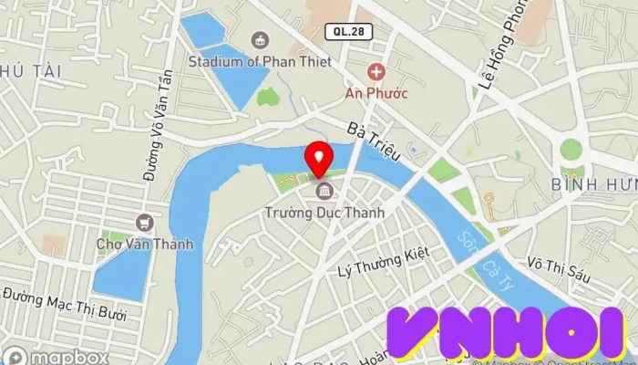 bản đồ của Trường Dục Thanh Bảo tàng lịch sử địa phương, Trường công, Điểm thu hút khách du lịch trong Bình Thuận