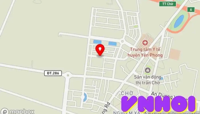 bản đồ của tt. Chờ  trong Bắc Ninh