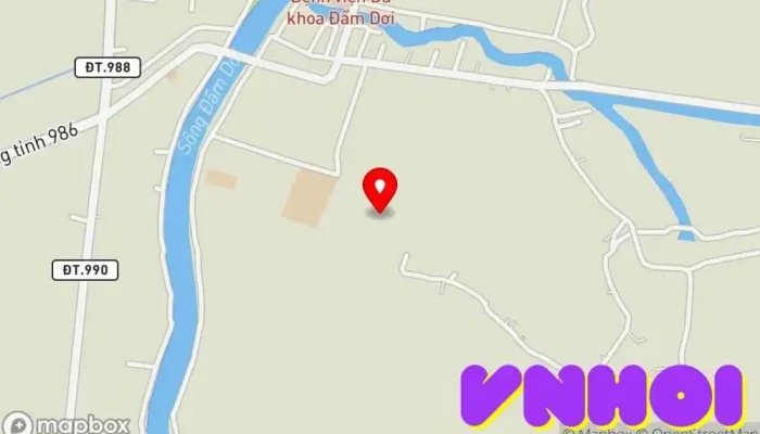 bản đồ của TT. Đầm Dơi  trong Cà Mau