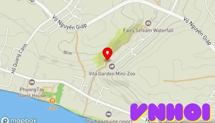 bản đồ của Vita Garden Mini-Zoo Vườn bách thú, Điểm thu hút khách du lịch trong Bình Thuận