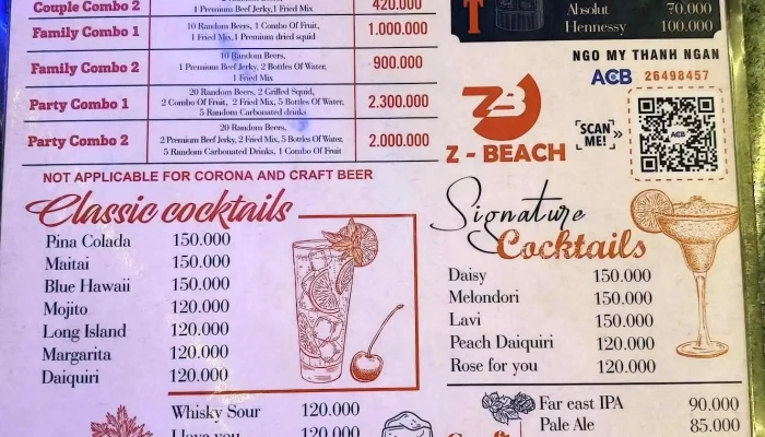 Z Beach Nha Trang -  Thuc Don - Khánh Hòa